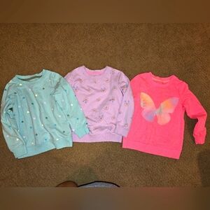 Set of 3 Cat & Jack French Terry Sweaters - Size 4t
